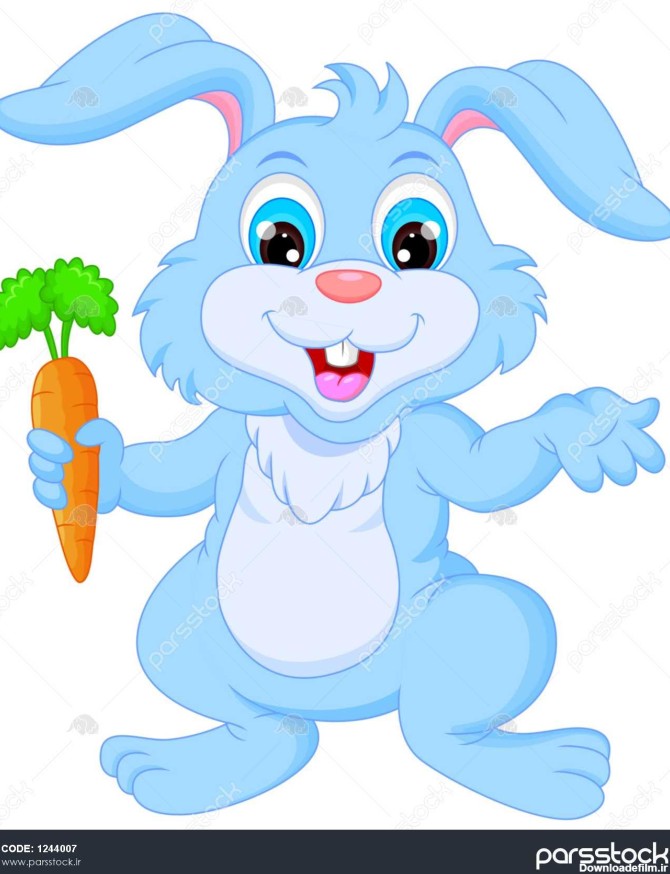 کارتون خرگوش نگه داشتن هویج 1244007
