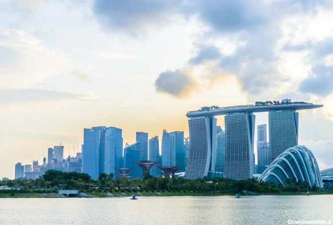 دانلود عکس با کیفیت برج های سه قلو سنگاپور