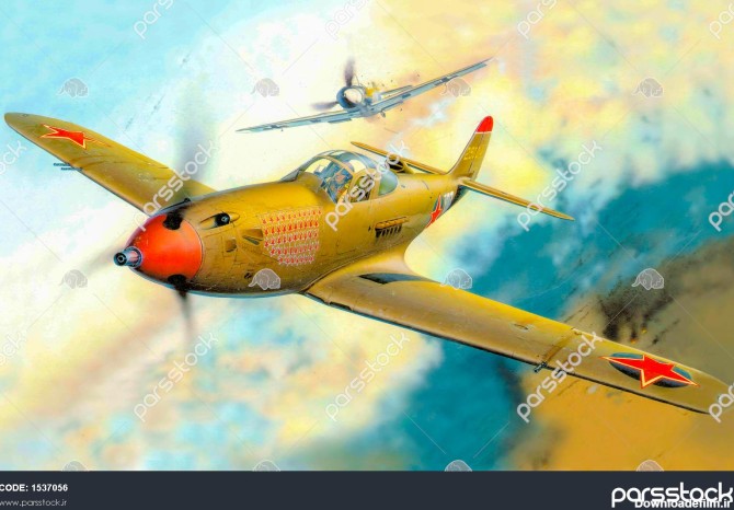 هواپیما جنگی ملخی نقاشی پوستر دیواری سه بعدی 1537056