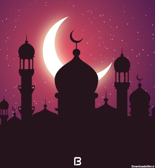 وکتور پس زمینه زیبا و گرافیکی با موضوع ماه رمضان