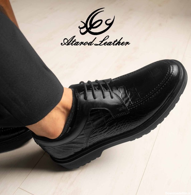کفش مردانه چرم عطارد مدل چرم طبیعی کد SH28 – برند رسمی چرم عطارد