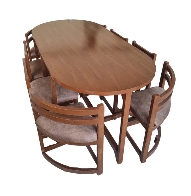 قیمت و خرید میز و صندلی ناهارخوری 8 نفره گالری چوب آشنایی مدل 776