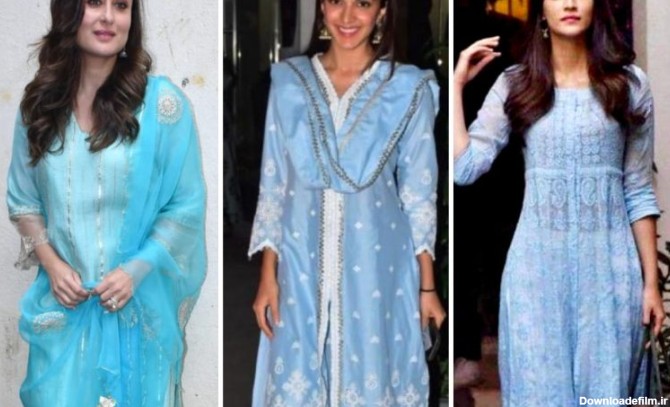 لباس هندی رنگ آبی