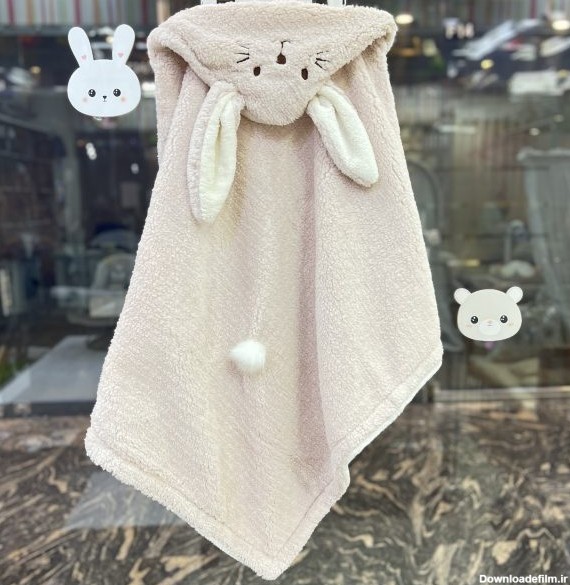 تصویر پتو خرگوشی نوزاد برند مامی لند Mamiland مدل لوفا Lofa طرح خرگوش رنگ قهوه ای در وب سایت فروشگاه سیسمونی آنلاین تویکت