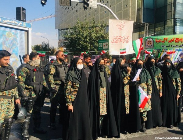 عکس/ حضور زنان گارد ویژه در راهپیمایی ۱۳ آبان تهران