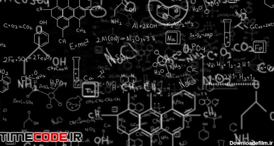 دانلود بک گراند انیمیشن فرمول های شیمی Chemical Symbols And ...