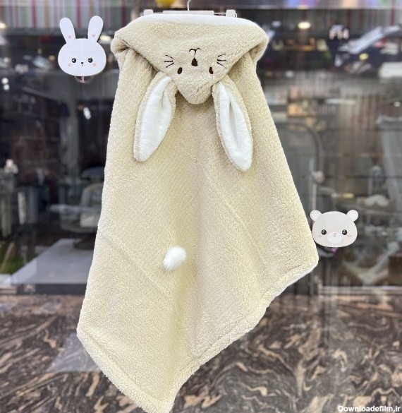 تصویر پتو خرگوشی نوزاد برند مامی لند Mamiland مدل لوفا Lofa طرح خرگوش رنگ کرم در وب سایت فروشگاه سیسمونی آنلاین تویکت