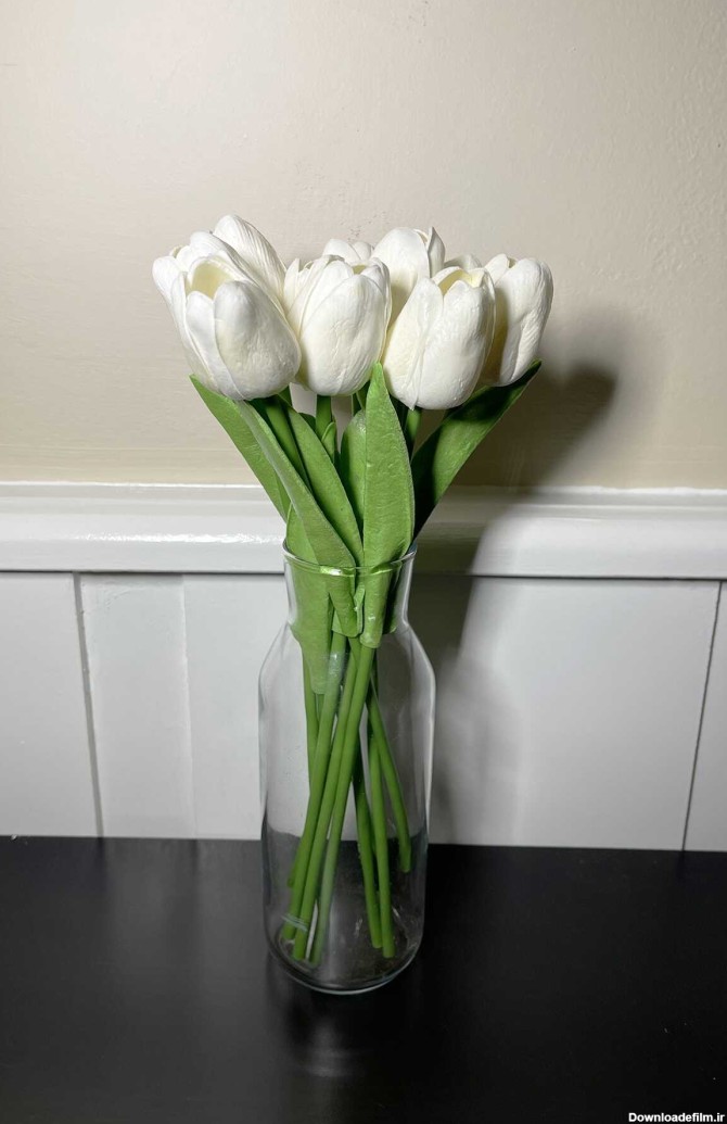 دسته گل لاله مصنوعی 10 شاخه ای سفید برند Yapay Çiçek | ریمد