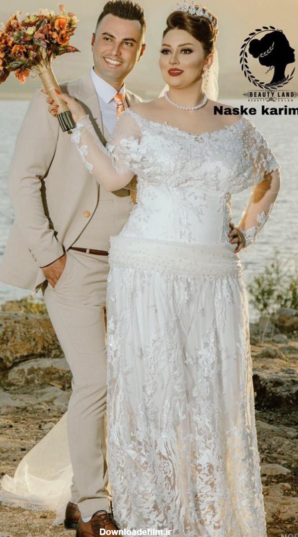 عکس عروس و داماد با لباس کردی