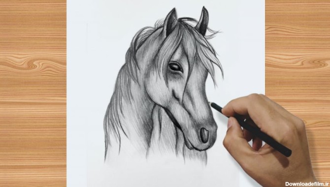 آموزش نقاشی / نقاشی ساده / نقاشی آسان / نقاشی فانتزی ساده / نقاشی اسب