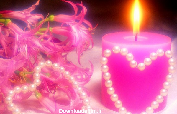 شمع سوزان صورتی عاشقانه lope pink candle
