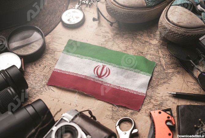 عکس پرچم ایران روی نقشه جهان با کیفیت فوق العاده بالا از ...