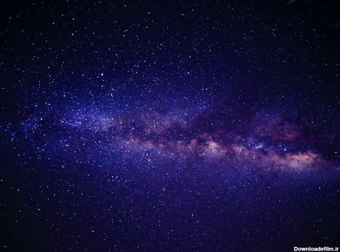 عکس زمینه آبی صورتی و سفید کهکشان راه آندرومدا پس زمینه | والپیپر گرام