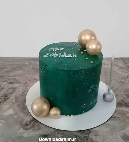 کیک تولد سبز