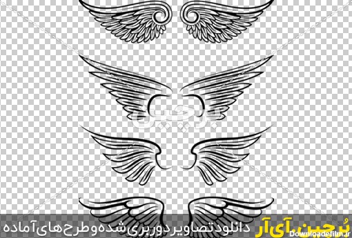 Borchin-ir-wings-black-elements-angels-birds-wings_02 طرح png بال فرشته با کیفیت عالی۲