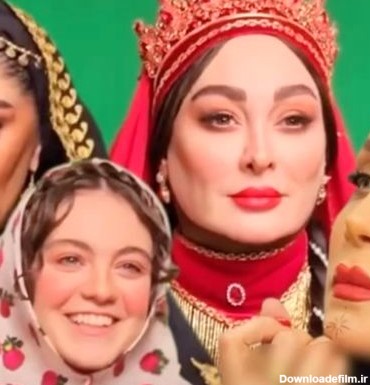 فیلم پشت صحنه آوازخوانی خانم بازیگران ایرانی با لباس های یلدایی / ببینید !