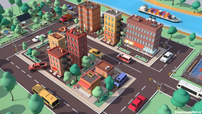 مجموعه مدل سه بعدی فضای شهری Dream City Pack - مغزابزار