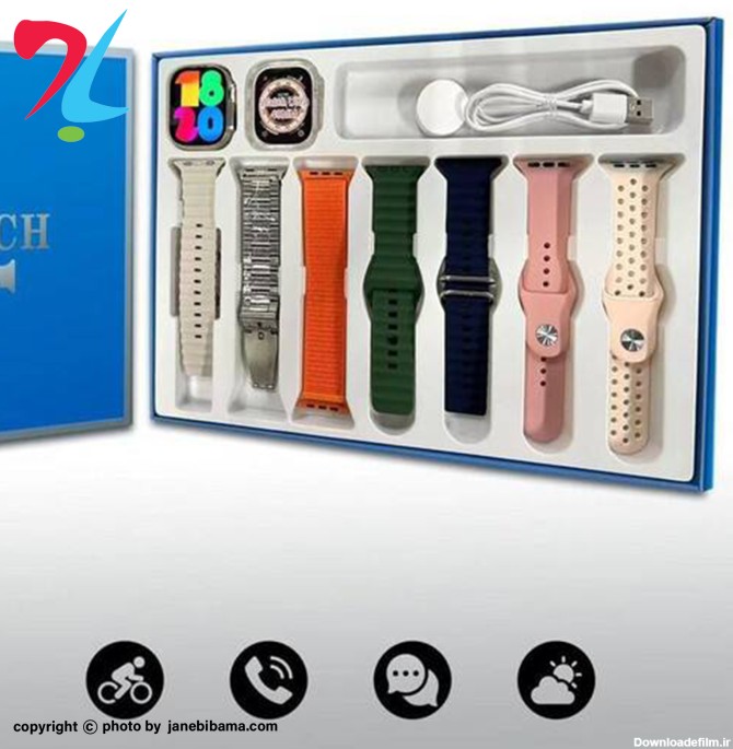 اسمارت واچ هوشمند smart watch WS-X9 Ultra - مشکی همراه با 7 ...