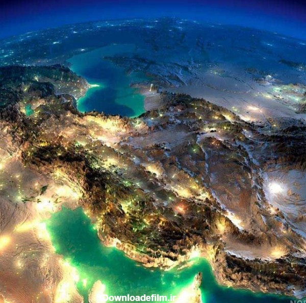 عکس کره زمین در شب - عکس نودی