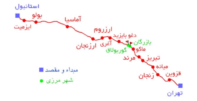 مسیر قطار تهران استانبول + برنامه حرکت و تصاویر - سامتیک