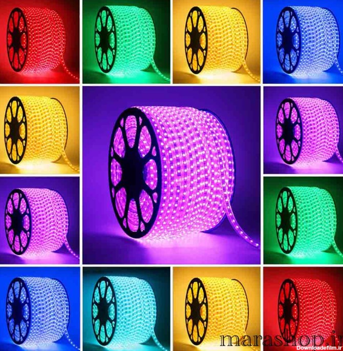 ریسه شلنگی RGB هفت رنگ (حلقه 100 متری) - فروشگاه ماراشاپ
