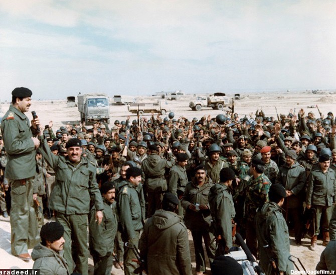 بازدید صدام از جبهه جنگ با ایران - تابناک | TABNAK