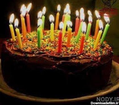 عکس کیک تولد با شمع و فشفشه