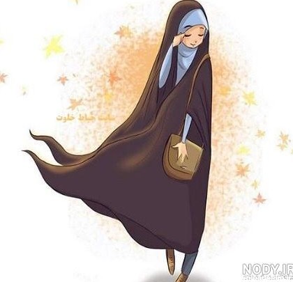 عکس دختر چادری کارتونی برای پروفایل