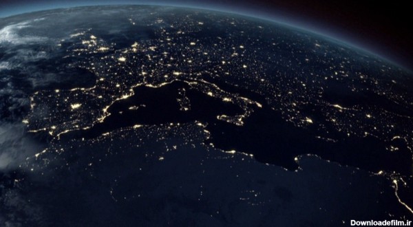 عکس والپیپر واقعی زیبا از کره زمین از ناسا در شب نورانی