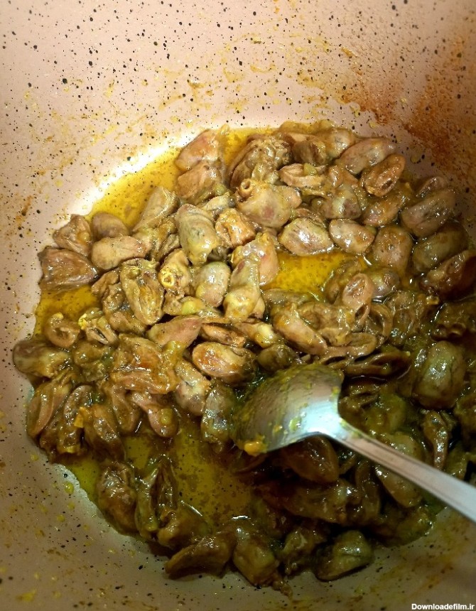 دستور پخت خوراک دل مرغ | سرآشپز پاپیون