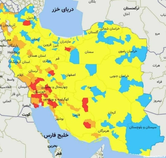 عکس نقشه شهرهای ایران