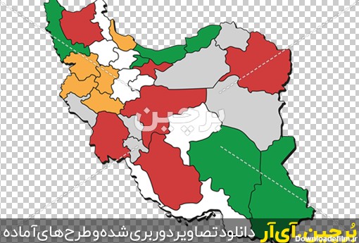 نقشه ایران با رنگبندی استان های مختلف | بُرچین – تصاویر ...