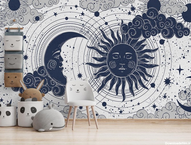پوستر دیواری کودک ماه خورشید W10257700 - خرید با قیمت مناسب ...
