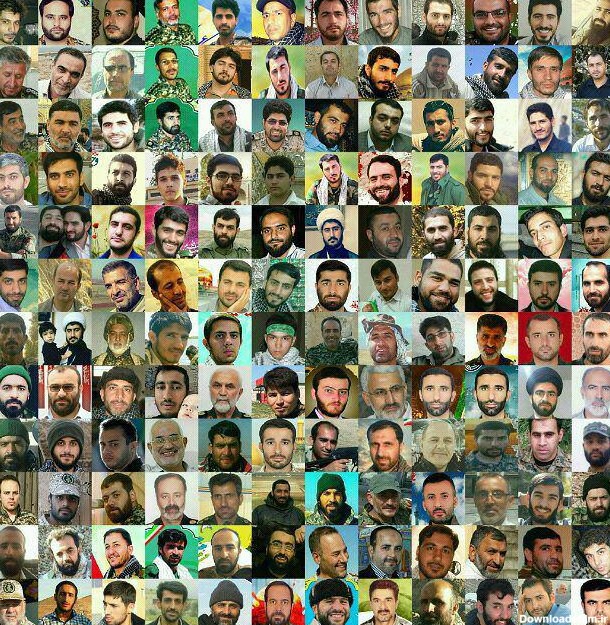 144 شهید از شهدای عزیز مدافع حرم در یک قاب عکس