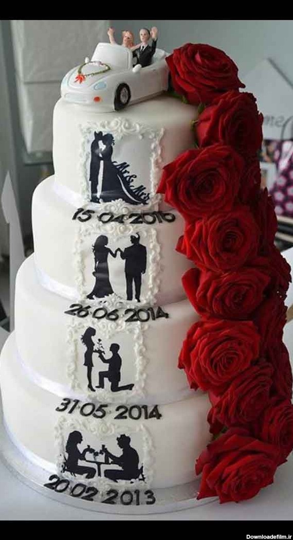 مدل کیک سالگرد ازدواج جدید 2024; یک و چند طبقه با ایده های نو و ...