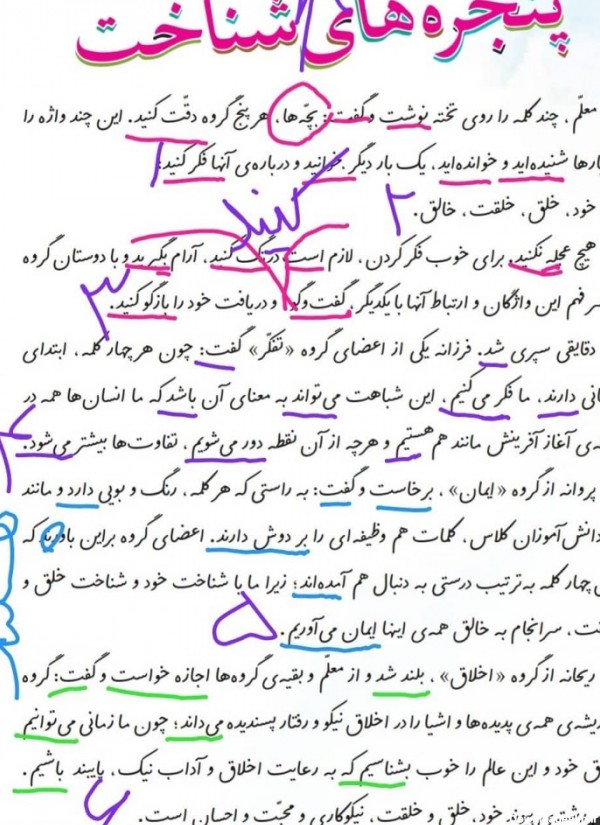 فارسی با دمرچلی | فعل های درس دوم فارسی ششم