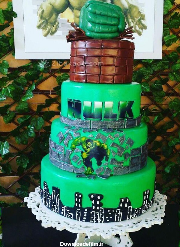 تم تولد هالک - Hulk مدل کیک تولد با تم پست مستقیم 661359 - زیباکده