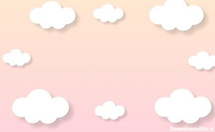 دانلود تصویر انتزاعی kawaii ابری آسمان رنگارنگ پس زمینه نرم
