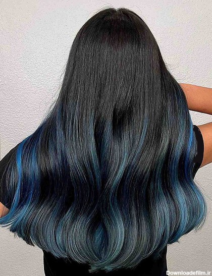 رنگ مو مشکی با واریاسیون آبی یا مشکی پرکلاغی؛ رنگ مویی زیبا و پرجذبه