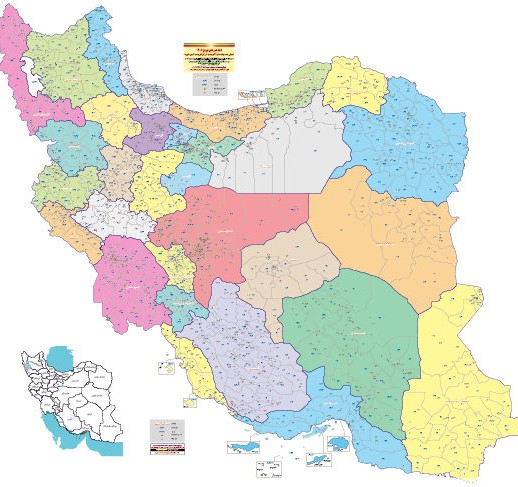 عکس نقشه شهرهای ایران