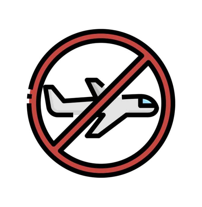 طرح کلیپ آرت ورود هواپیما ممنوع