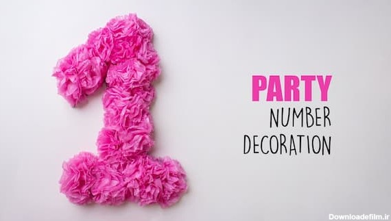 تزیین عدد تولد با دستمال کاغذی