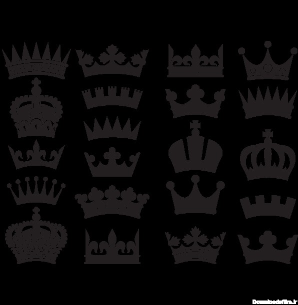 دانلود رایگان PNG تاج های سیاه - Crown PNG Black Background