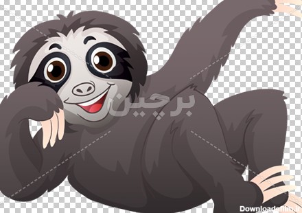 Borchin-ir- beautiful cute sloth large cartoon photo دانلود عکس png حیوان تنبل بصورت کارتونی۲