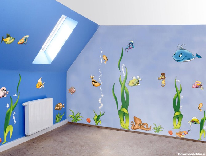 ایده هایی برای طراحی و نقاشی دیوار اتاق کودک تان+عکس