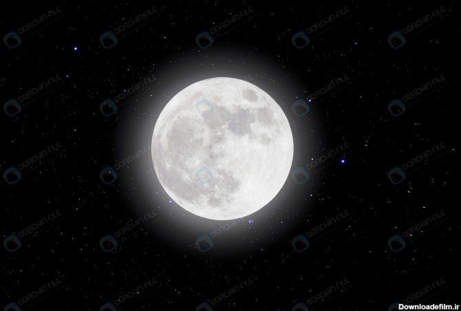 عکس ماه کامل و ستارگان در شب - مرجع دانلود فایلهای دیجیتالی
