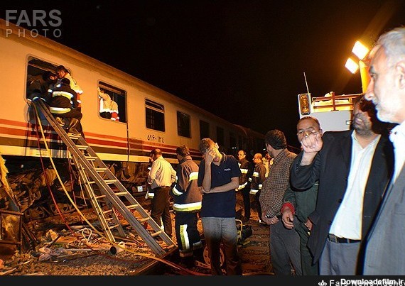 یک کشته و 35 زخمی در تصادف قطار تهران - مشهد (+عکس)