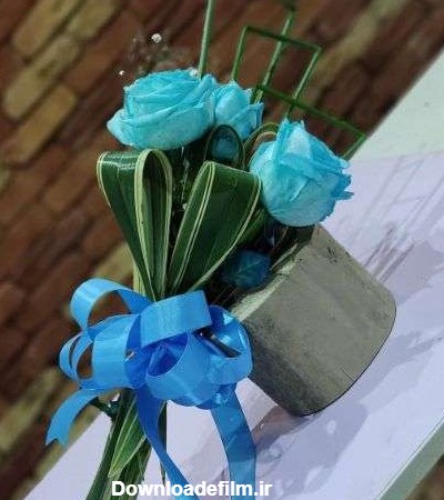 تک شاخه گل رز آبی a1116 09129410059- ارسال گل در محل تهران 09129410059
