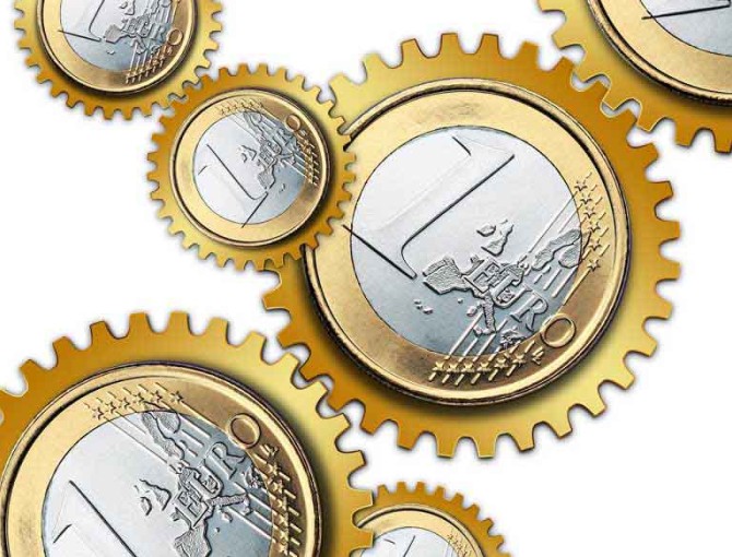 تصویر سکه های یک یورویی | تیک طرح مرجع گرافیک ایران
