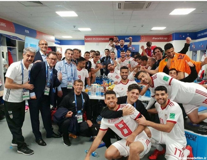 خوشحالی بازیکنان تیم ملی در رختکن پس از پیروزی شیرین مقابل مراکش + عکس